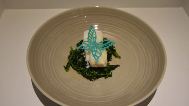 Oilcookedsalteddriedcodfish with soutedbroccoli napolitan style - Ristorante Garum, Minori