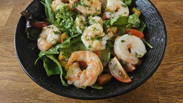 Salade aux crevettes - Chez Cosette