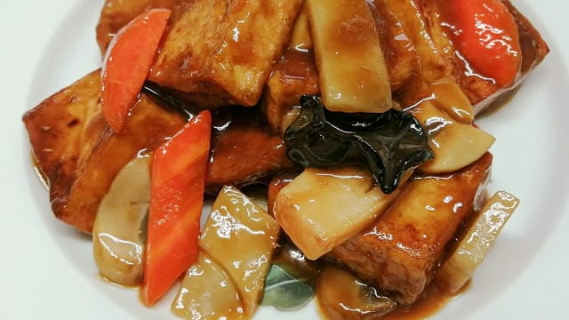 Tofu frito al estilo chino - Tien Tsing