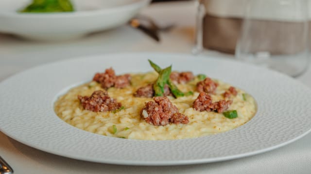 Risotto agli asparagi “riso carnaroli cascina battivacco” - Osteria Brunello