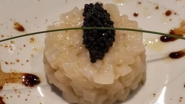 Tartare di capesante e caviale Calvisius - La Filanda