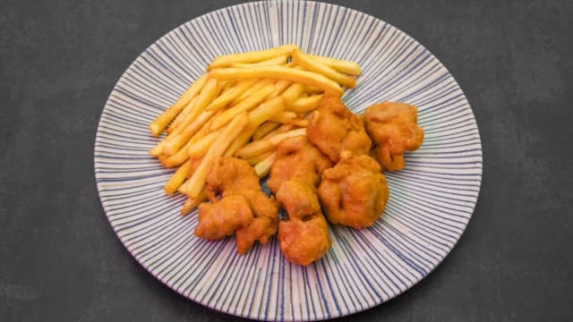 Pollo frito con patatas fritas - Xiximu Creative Cuisine, Murcia