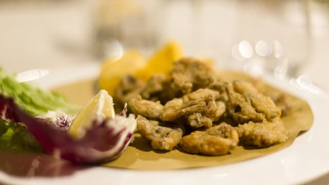 Rane fritte con polenta abbrustolita - Antica Locanda Bepa