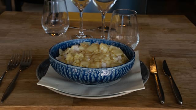 Gratin de coquillettes, dinde & crème de comté - La Table de Forges - Forges Hôtel