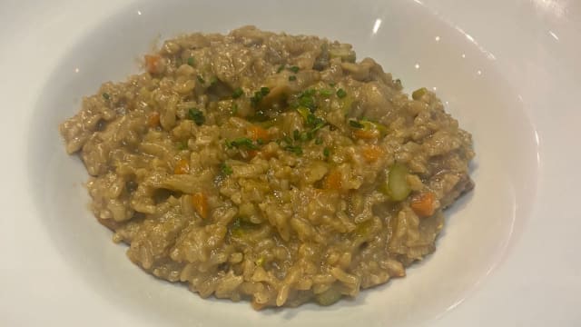 Mushroom, green asparagus & parmesan risotto With a hint of truffle - El Viti Taberna, Barcelona