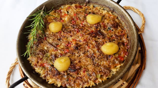 Arròs de Gall del Penedès amb poma confitada - Cim, Vilafranca Del Penedes