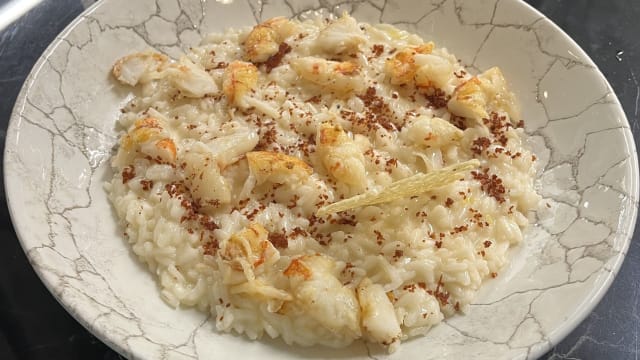 Il Risotto Mele, Gamberi e Polvere di Speck - The Corner