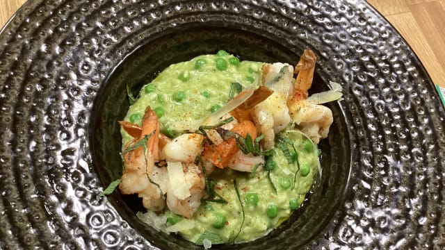 Risotto aux gambas rôties * - l'économat, Levallois-Perret