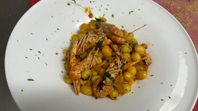 Gnocchi agli scampi - Osteria del Pesce, Viareggio