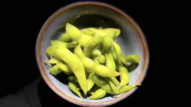 Edamame con sal y aroma sesamo - Masaya, Barcelona