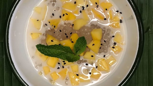 Tapioca à la mangue et lait de coco - Villa Papillon