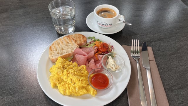 Scrambled eggs with smoked salmon  - Lalma Cafe