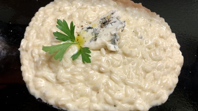 Risotto  Carnaroli alla crema di zola dolce - Bice Milano