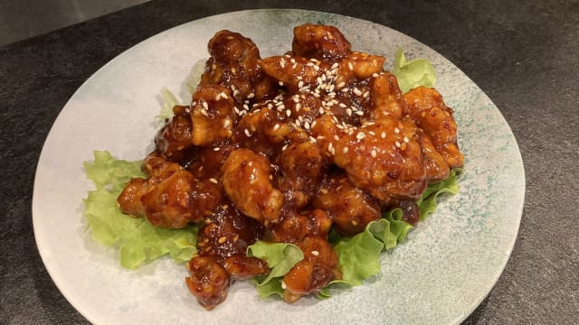 Dak gangjeong poulet frits (aux choix) - Daejang, Paris