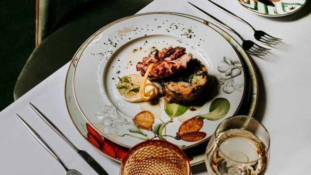 Grilled octopus with cowpea migas - Zambeze, Lisbon