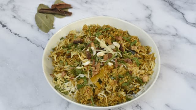 Bombay biryani - verduras - Daal-Roti