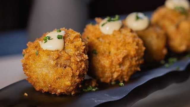 Nuestras croquetas de setas, puerro y cremoso de queso azul - Mon mignon