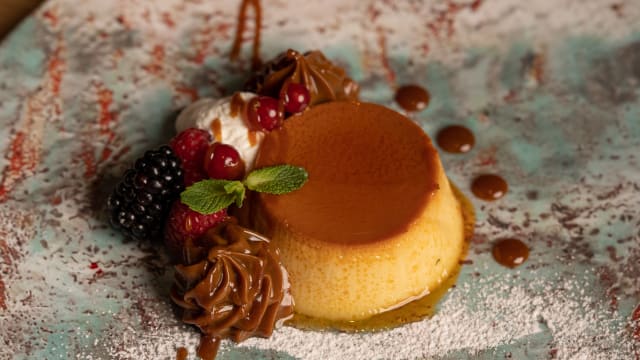 Flan casero de vainilla - El Patio Del Gaucho, Javier Zanetti, Milan