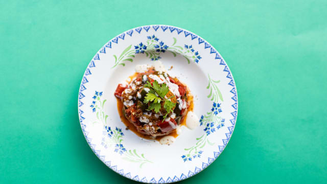 mini ratatouille, falafels de patate douce & sauce tahini - Apéti Ségur, Paris