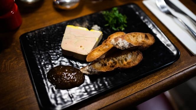 Foie gras maison et son chutent d'oignon - Au Fil des Saisons, Paris