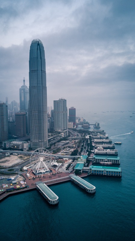 Two IFC and the ferry terminals by the bay