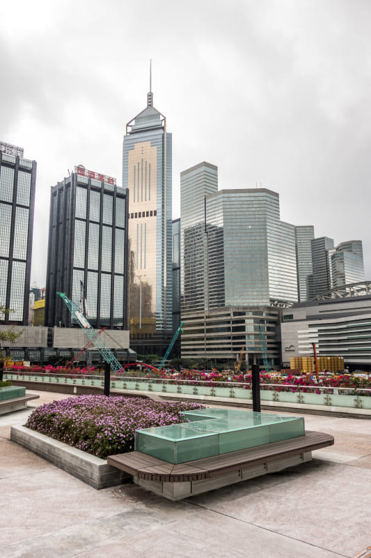 The Central Plaza standing tallest in Wan Chai
