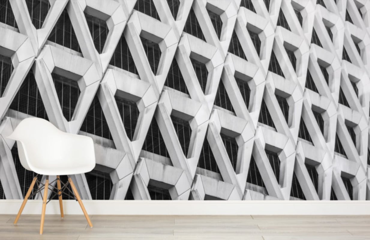 Brutalist wallpaper mural