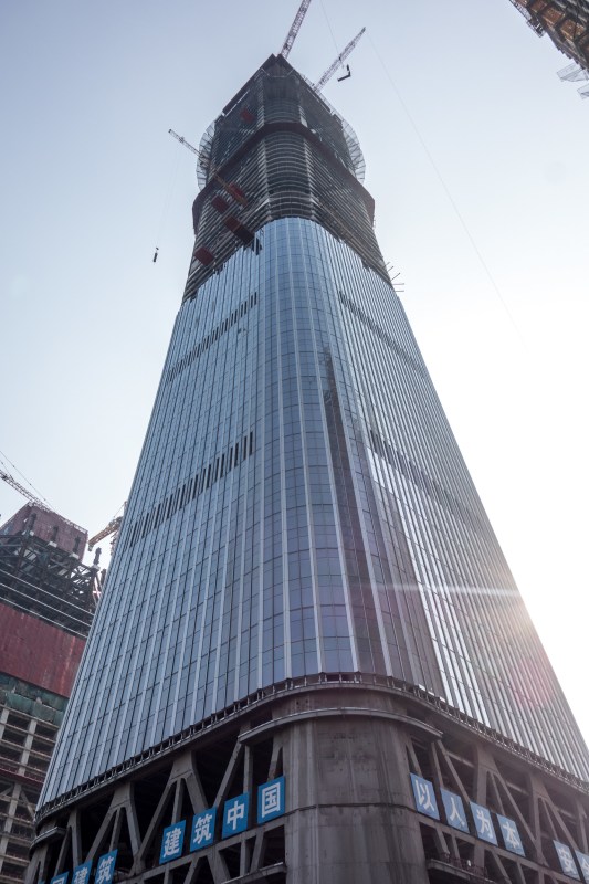 China Zun Tower, when it was still 391 m high