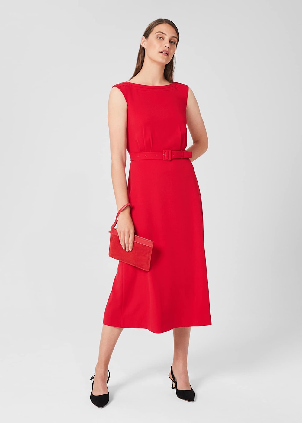 Eloise Crepe Midi Dress | Hobbs US |