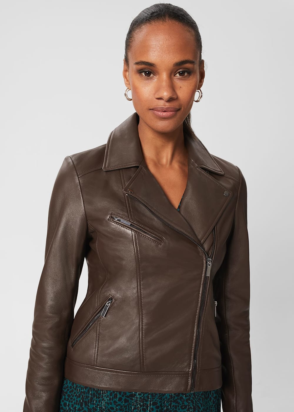 Chocolate leather jacket womens shop