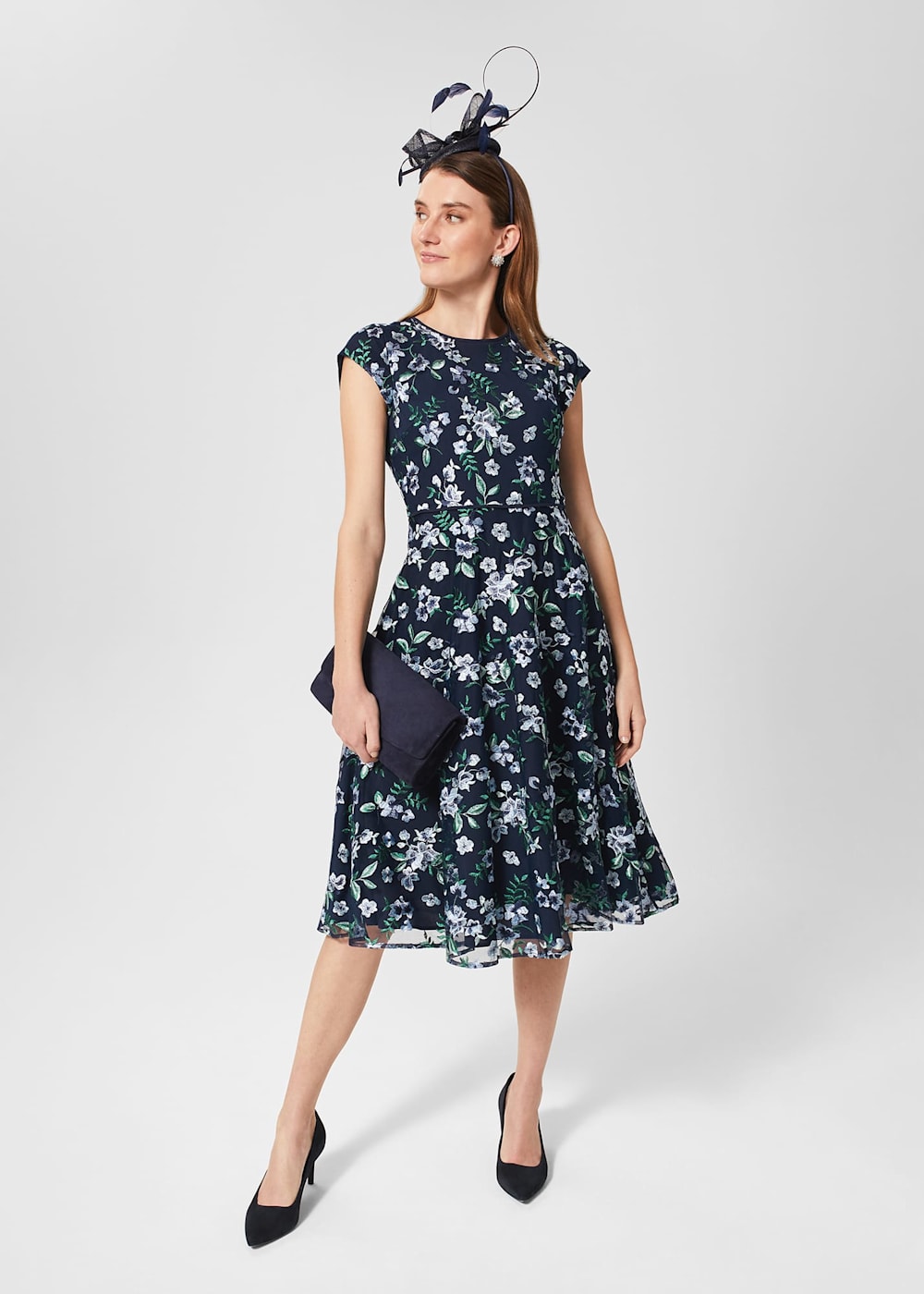 Petite Tia Embroidered Dress Hobbs US
