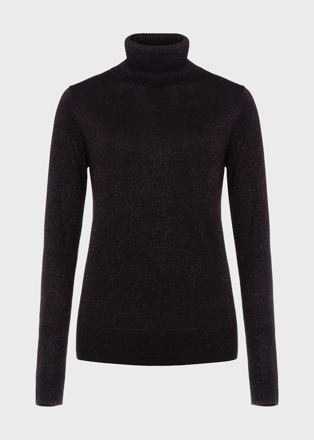 Black sparkly polo neck deals