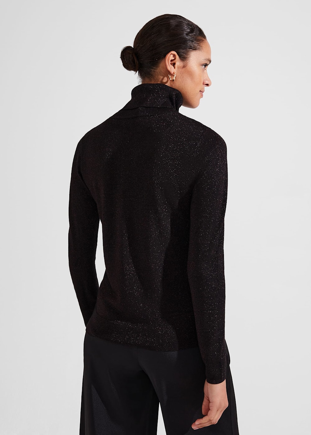 Black sparkle roll neck shop