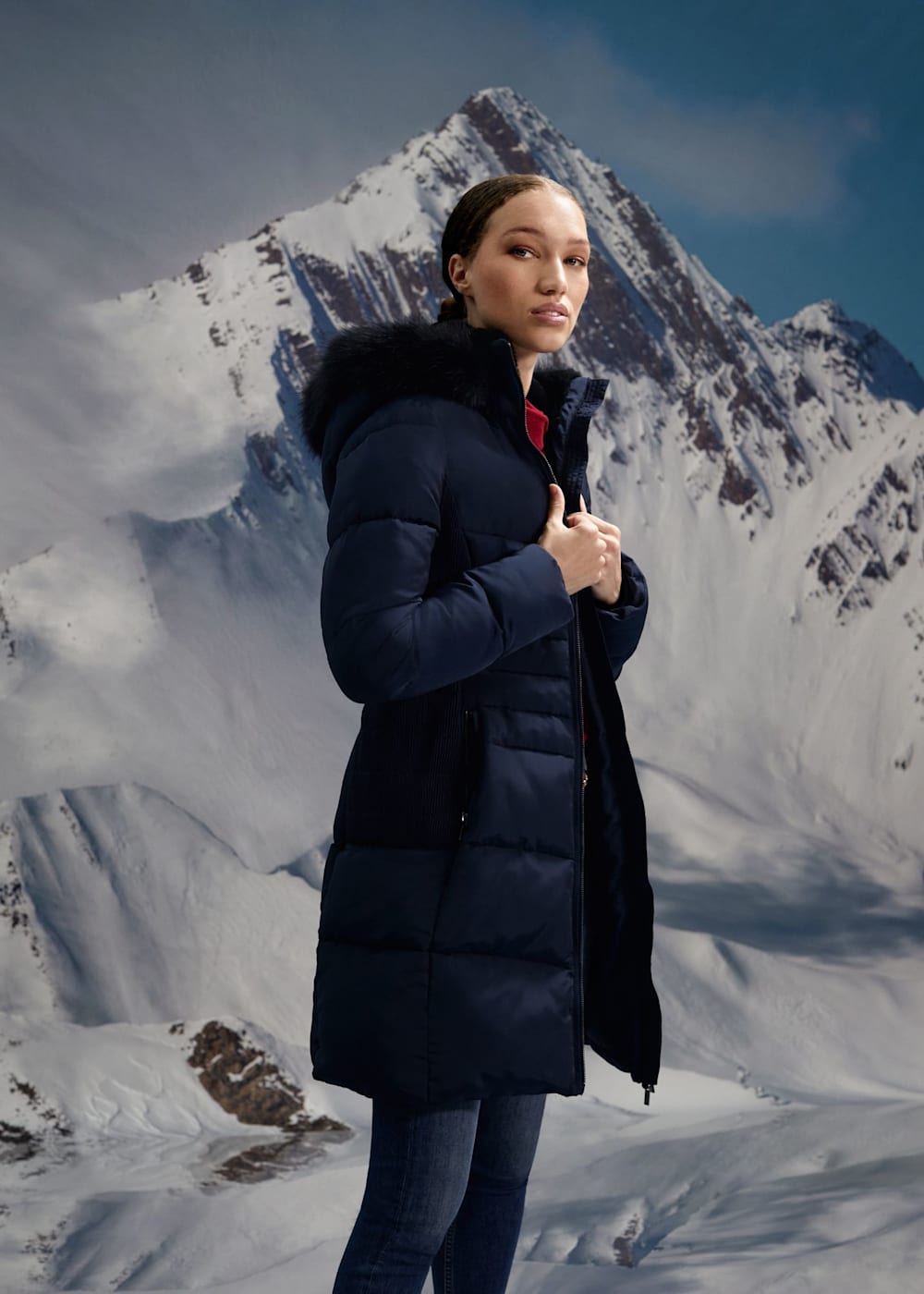 Black winter jacket outfit discount