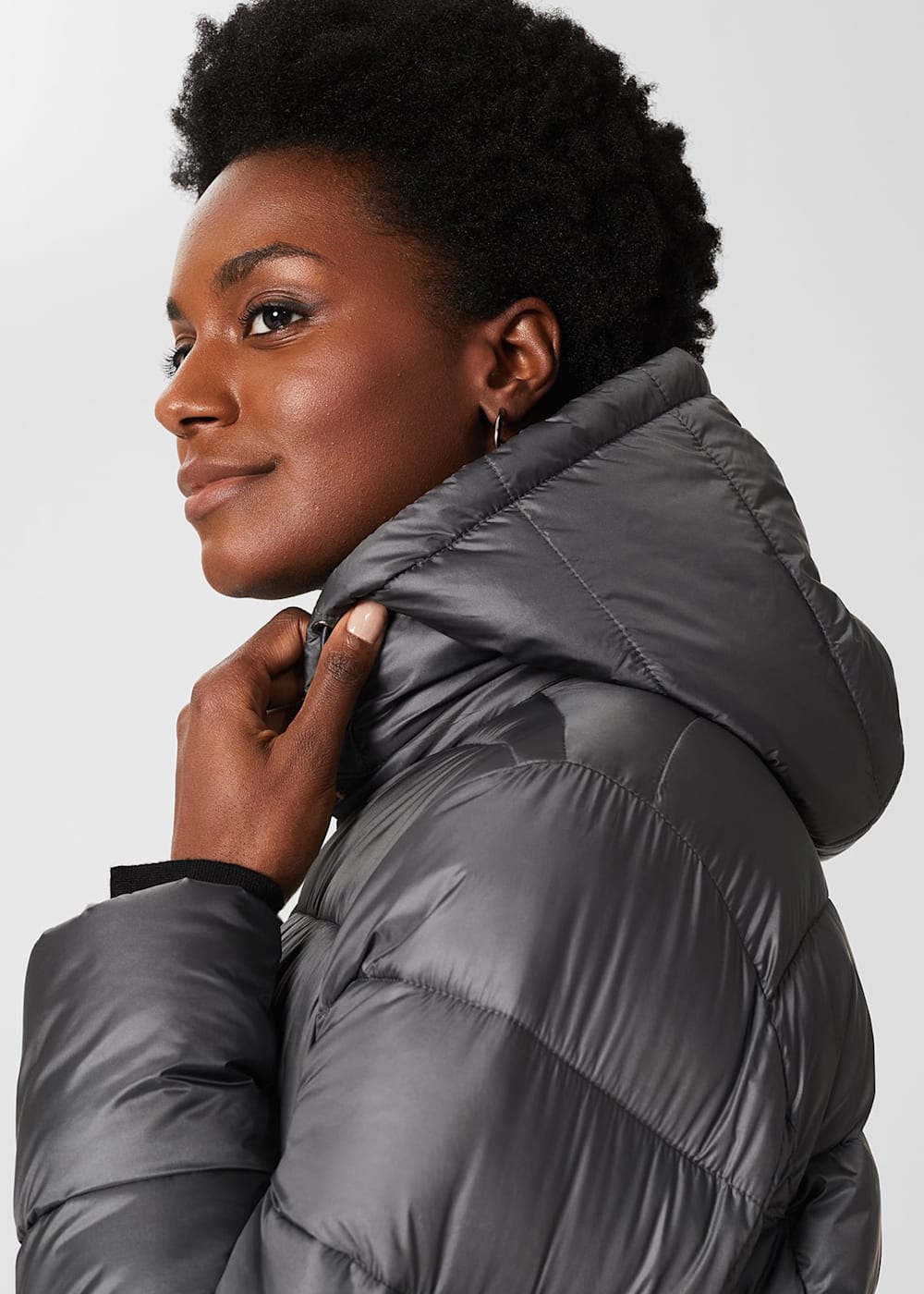 Charcoal grey puffer jacket hotsell