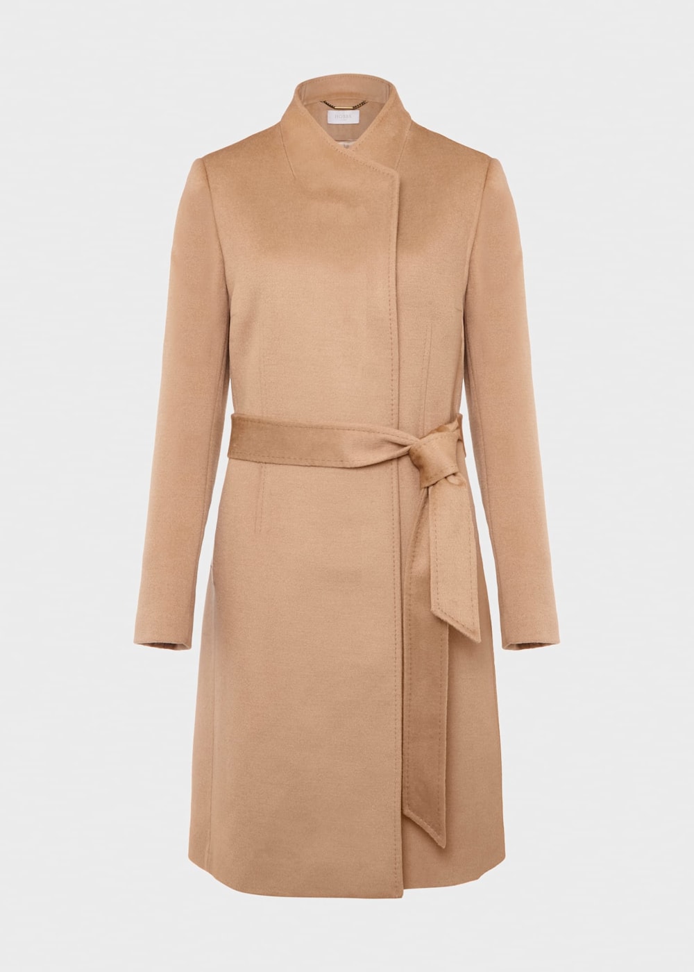 Camel wrap coat wool online