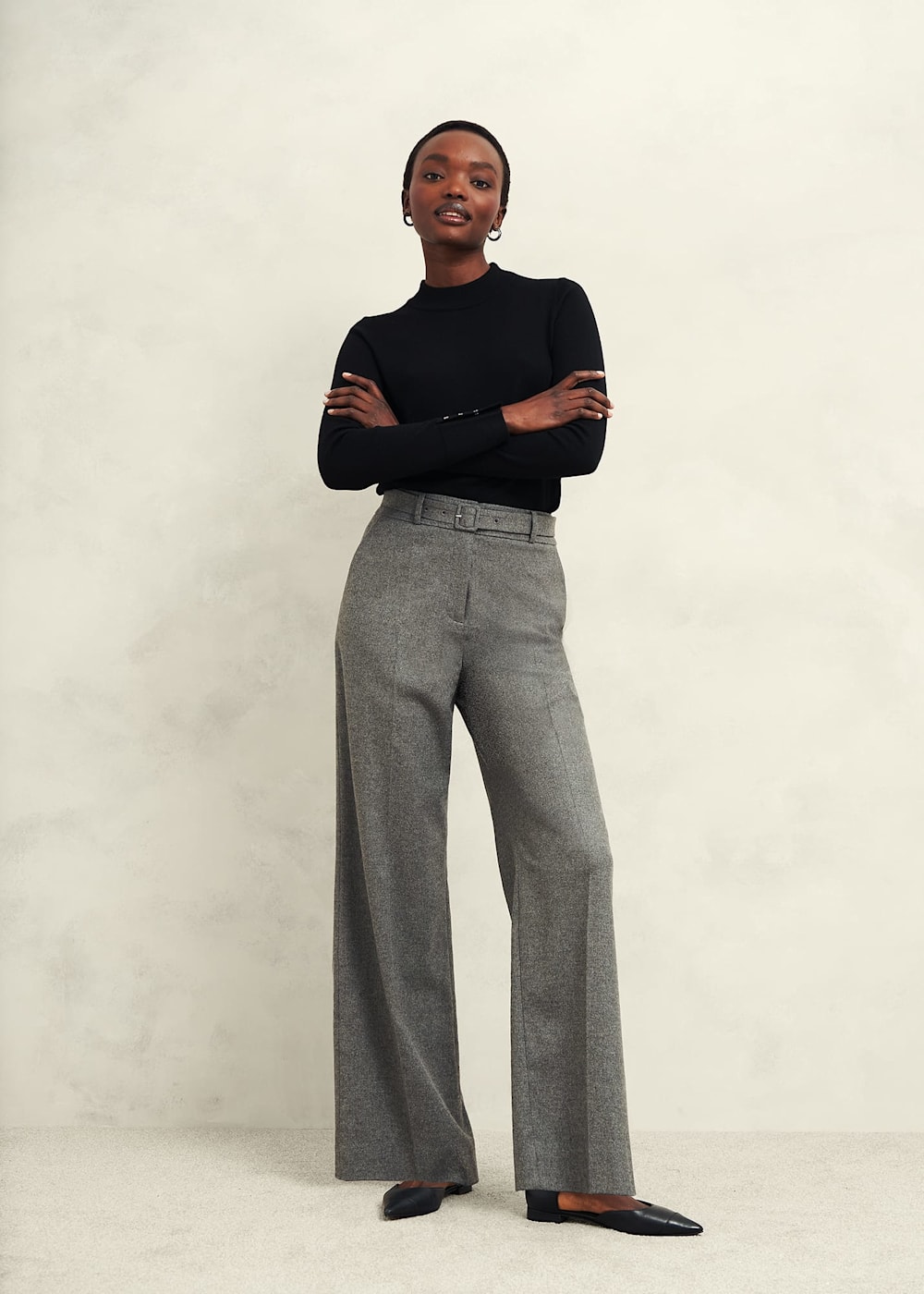 Black merino jumper discount