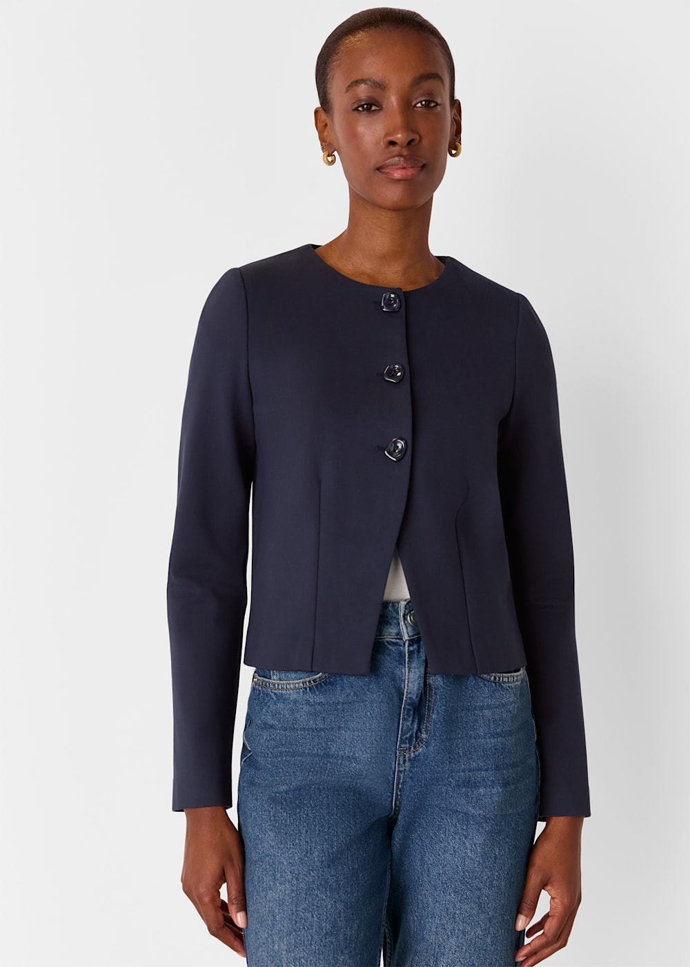 Whistles Anne Ponte Button Jacket Whistles Anne Ponte Button Jacket