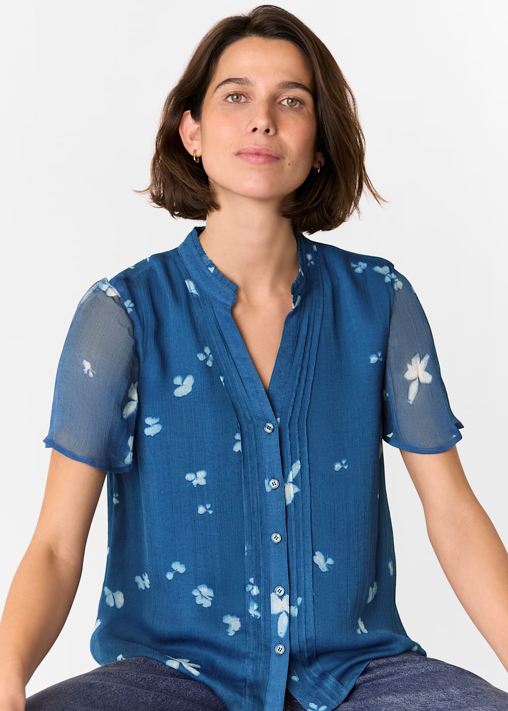 Whistles Sun Bleached Floral Blouse Whistles Sun Bleached Floral Blouse