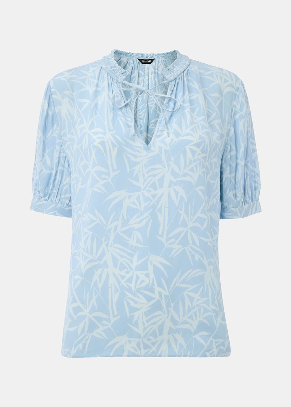 Whistles bamboo Leaves Tie Neck Blouse Whistles bamboo Leaves Tie Neck Blouse