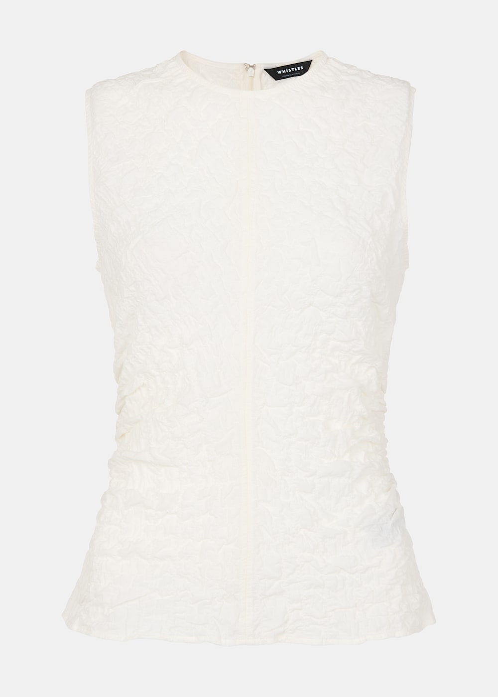 Ivory Cotton Textured Tank | WHISTLES | Whistles US |