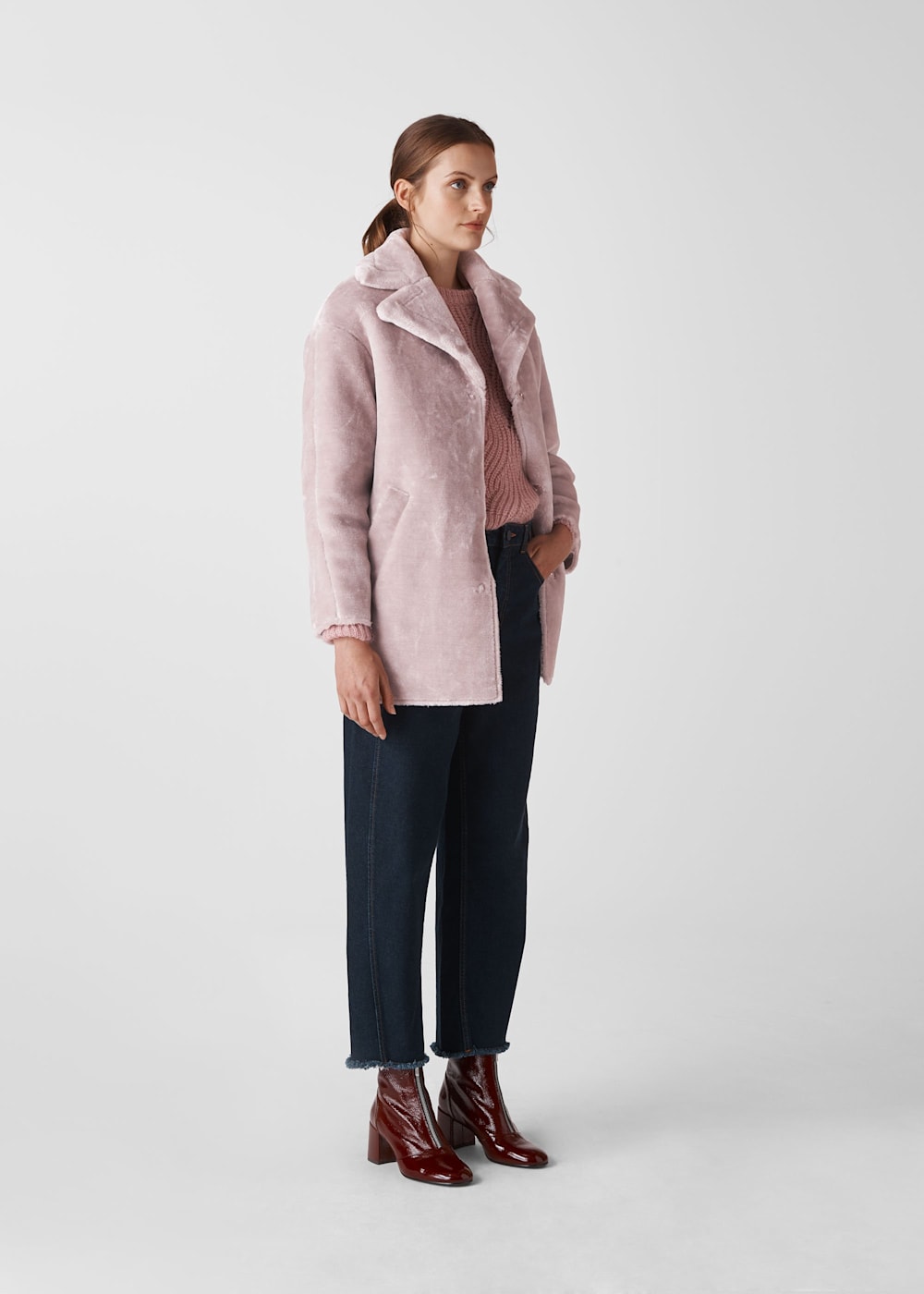 Grey cocoon coat uk clearance