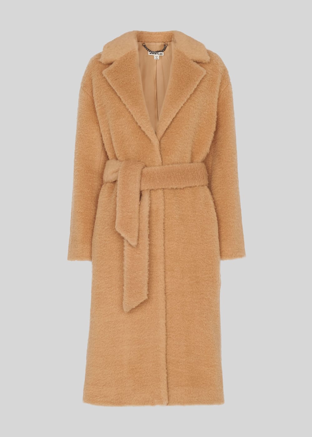 Belted coat wool discount