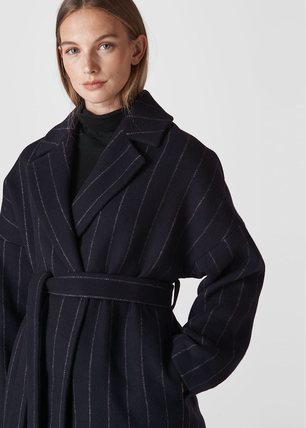 Navy wrap jacket best sale