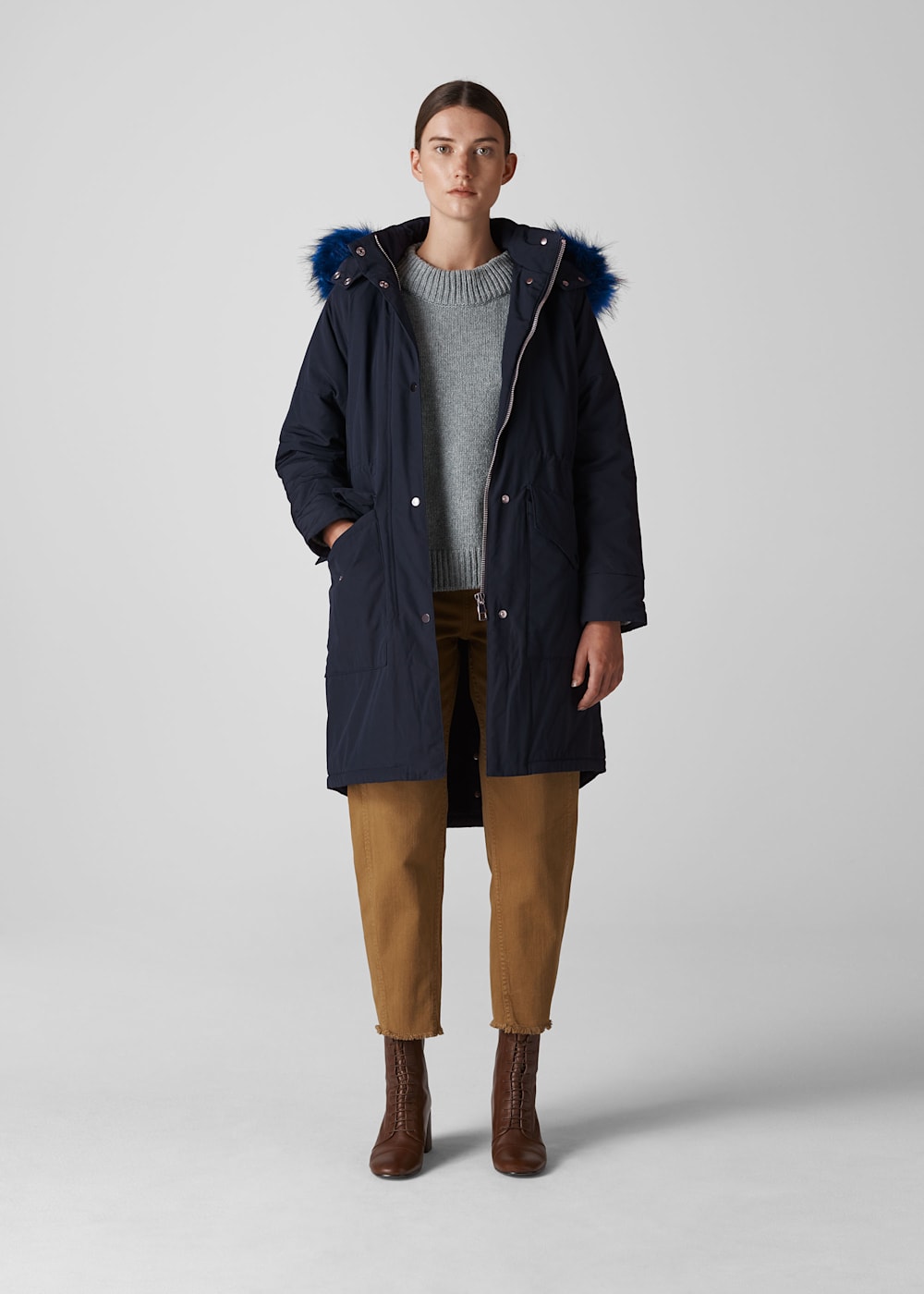 Whistles megan casual parka shop