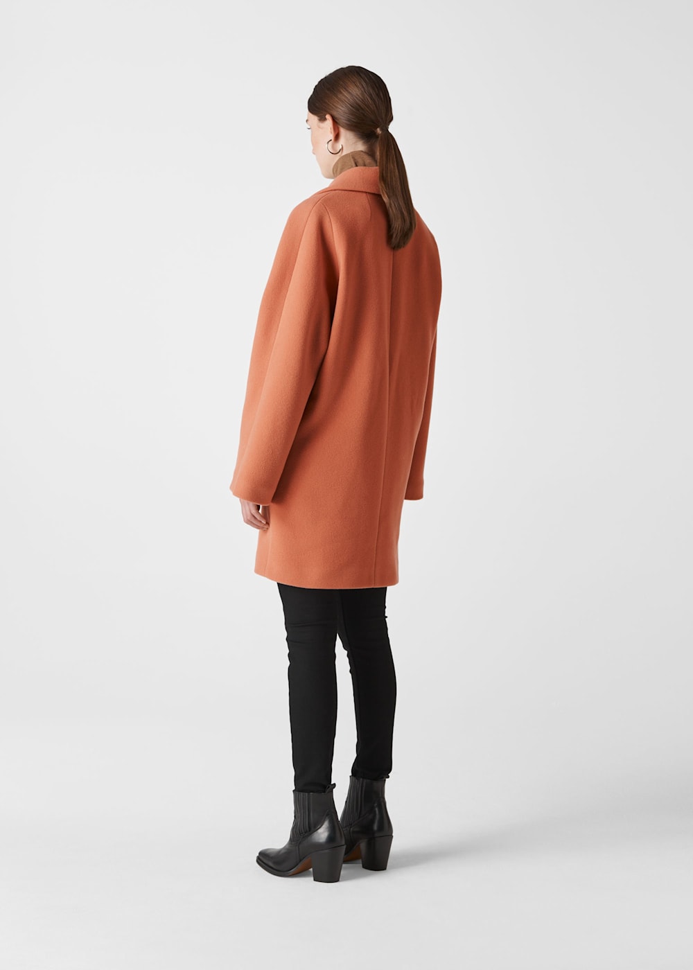 Whistles wide sleeve coat pink shop
