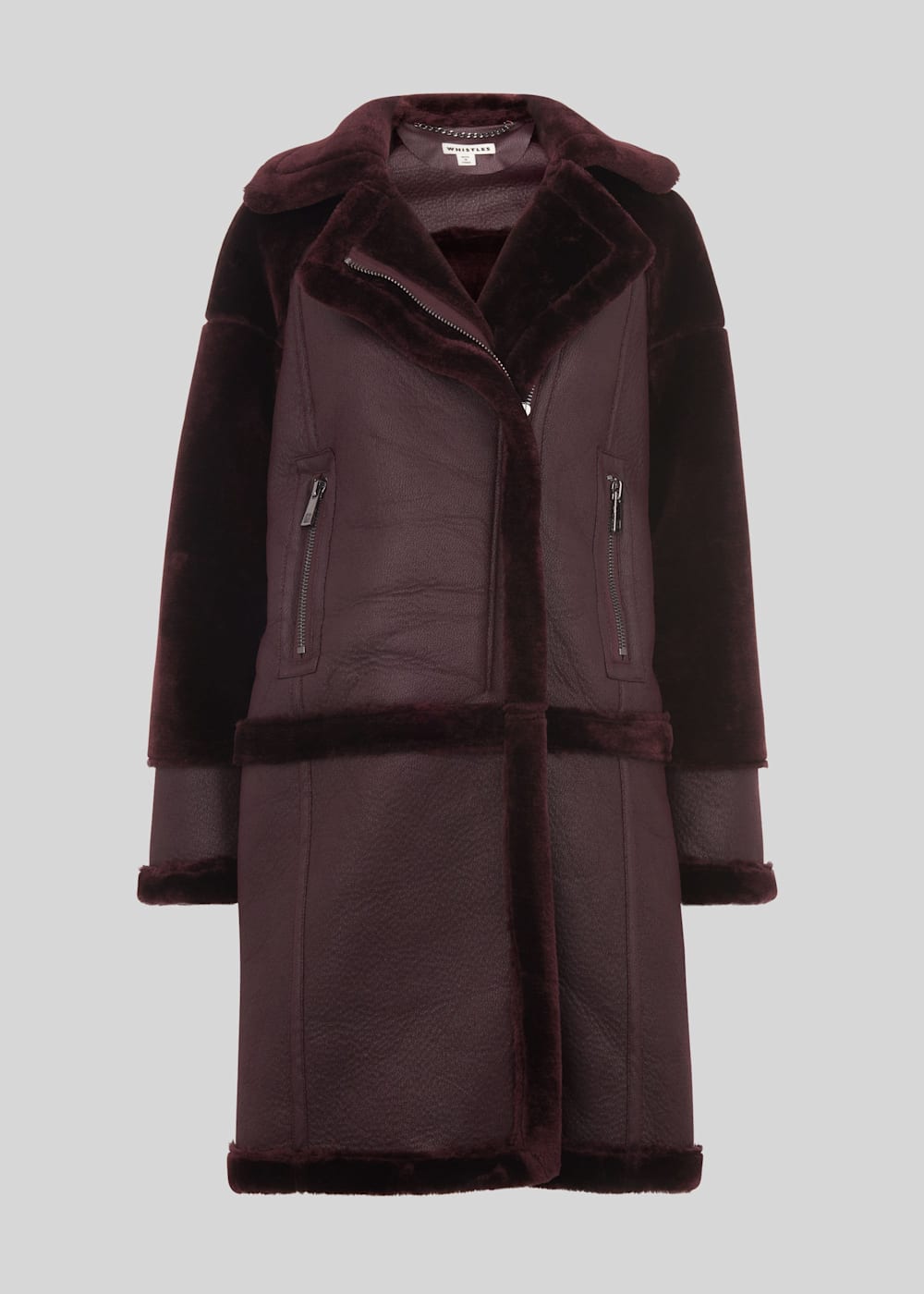 Whistles longline faux fur coat shop