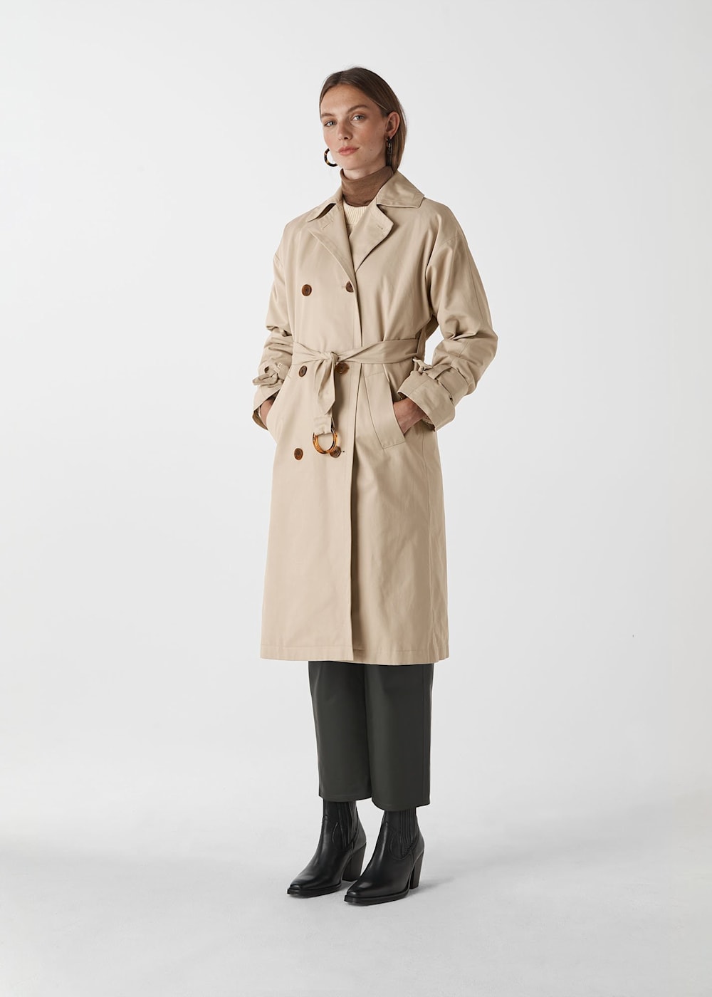 Beige Paula Trench Coat WHISTLES Whistles UK