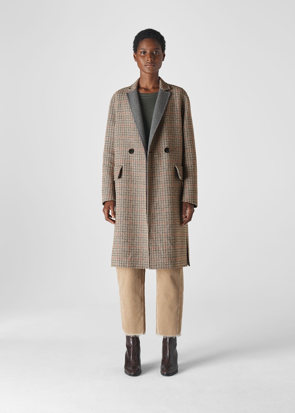 Check Double Faced Wool Coat | Check Double Faced Wool Coat |
