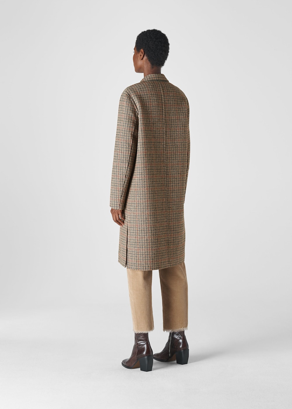 Whistles check coat hot sale